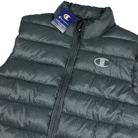 CHAMPION Puffer Vest GRANITE Zip Up Sleeveless L - Picture 2 of 6